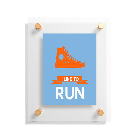 Naxart I Like To Run 3 Floating Acrylic Print