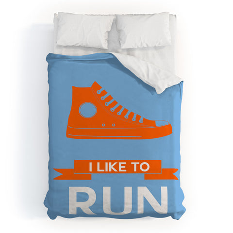Naxart I Like To Run 3 Duvet Cover