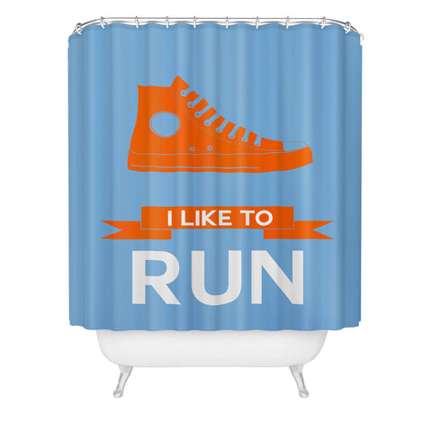 Naxart I Like To Run 3 Shower Curtain
