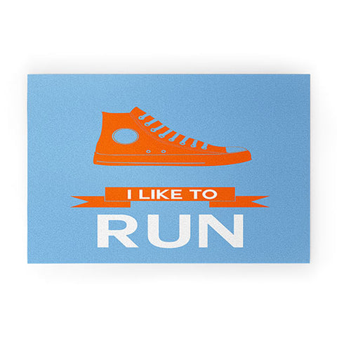 Naxart I Like To Run 3 Welcome Mat