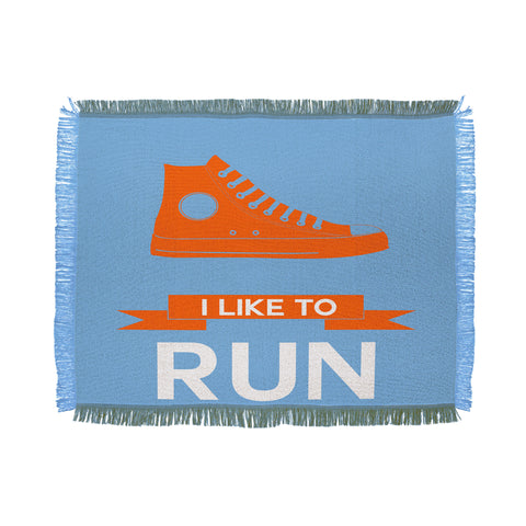 Naxart I Like To Run 3 Throw Blanket