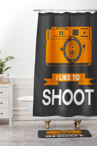 Naxart I Like To Shoot 1 Shower Curtain And Mat