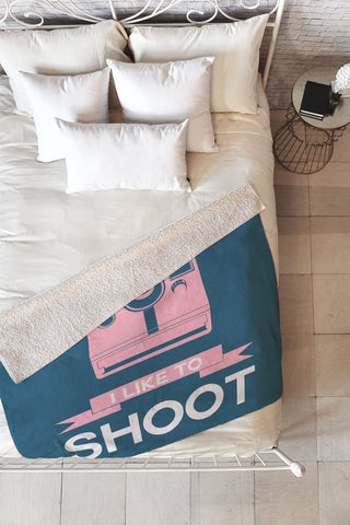 Naxart I Like To Shoot 6 Fleece Throw Blanket