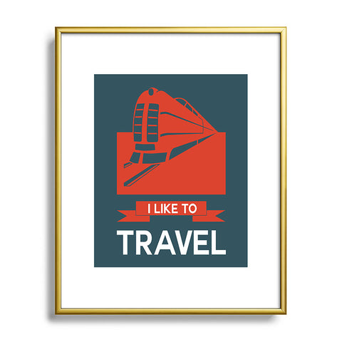 Naxart I Like To Travel 3 Metal Framed Art Print