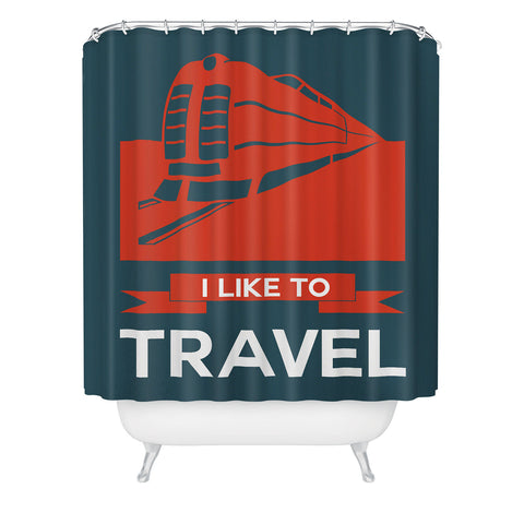 Naxart I Like To Travel 3 Shower Curtain