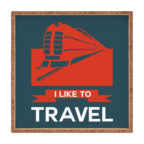 Naxart I Like To Travel 3 Square Tray