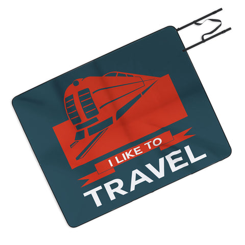 Naxart I Like To Travel 3 Picnic Blanket