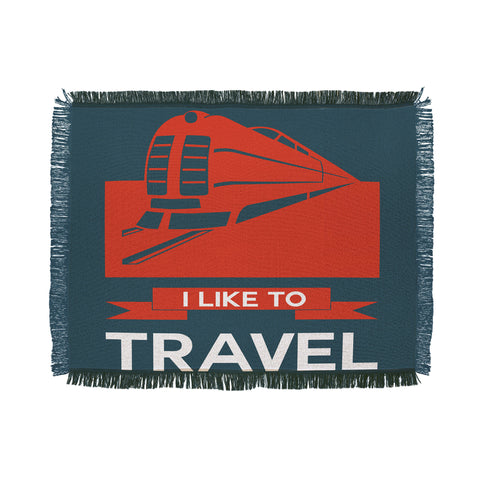 Naxart I Like To Travel 3 Throw Blanket
