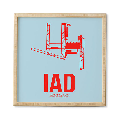 Naxart IAD Washington DC Poster Framed Wall Art