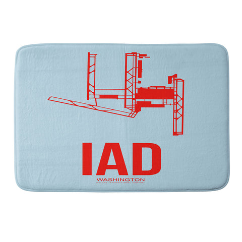 Naxart IAD Washington DC Poster Memory Foam Bath Mat