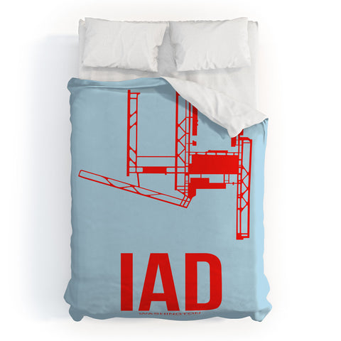 Naxart IAD Washington DC Poster Duvet Cover
