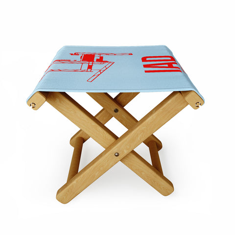 Naxart IAD Washington DC Poster Folding Stool
