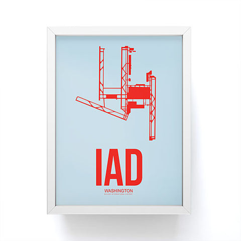 Naxart IAD Washington DC Poster Framed Mini Art Print
