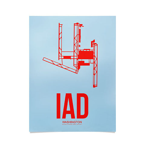 Naxart IAD Washington DC Poster Poster
