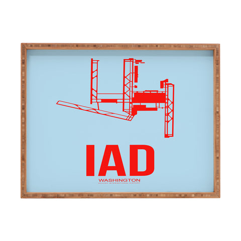 Naxart IAD Washington DC Poster Rectangular Tray