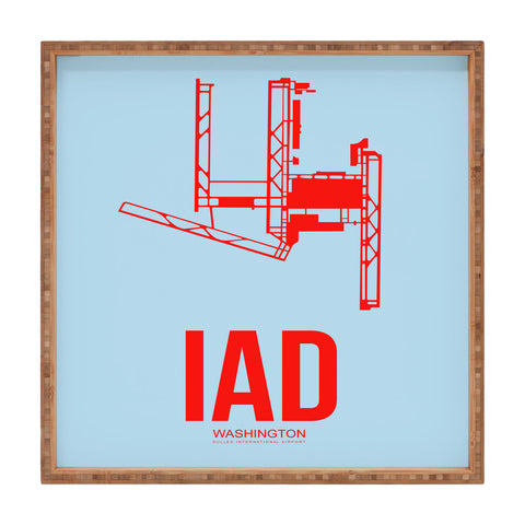 Naxart IAD Washington DC Poster Square Tray