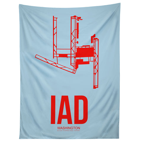 Naxart IAD Washington DC Poster Tapestry
