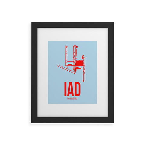 Naxart IAD Washington Poster 2 Framed Art Print