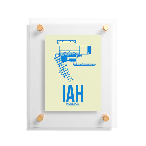 Naxart IAH Houston Poster Floating Acrylic Print