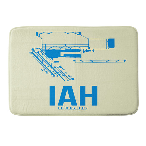 Naxart IAH Houston Poster Memory Foam Bath Mat