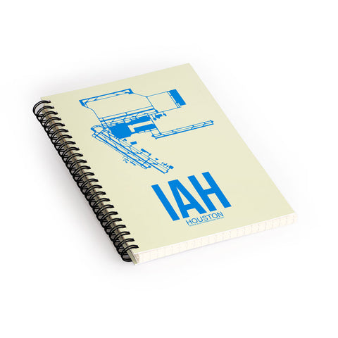 Naxart IAH Houston Poster Spiral Notebook