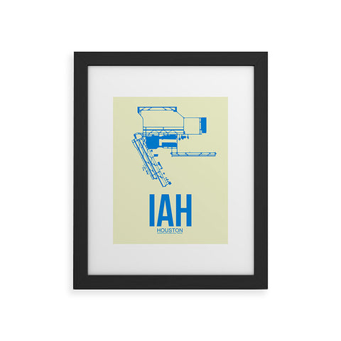 Naxart IAH Houston Poster Framed Art Print