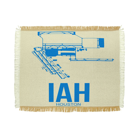 Naxart IAH Houston Poster Throw Blanket