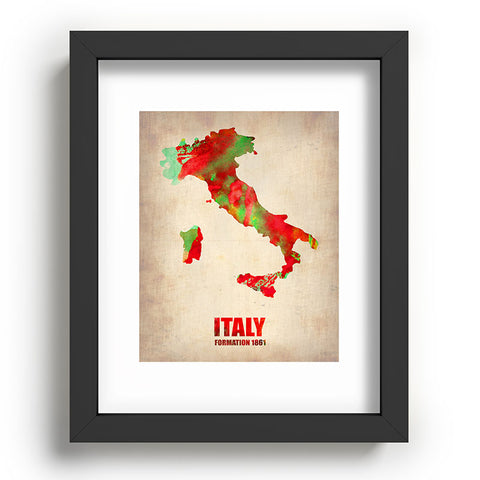 Naxart Italy Watercolor Map Recessed Framing Rectangle