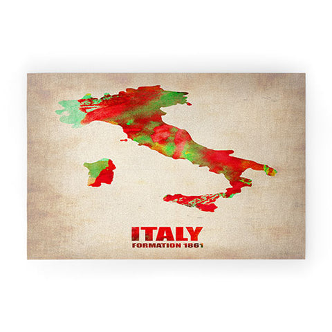 Naxart Italy Watercolor Map Welcome Mat