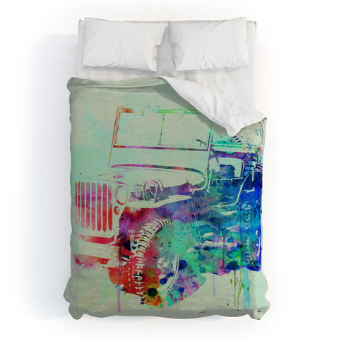 Naxart Jeep Willis Duvet Cover