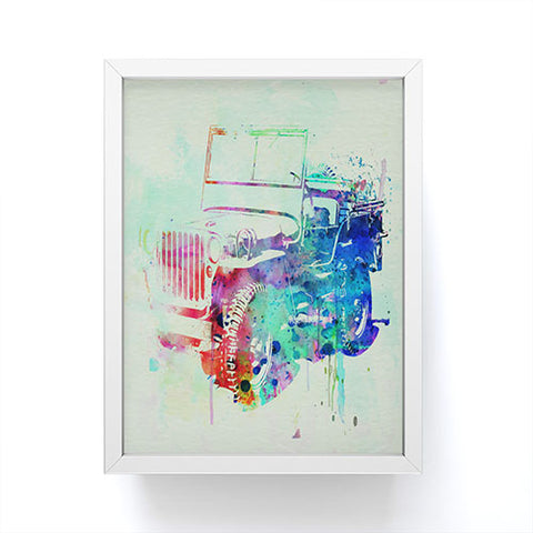 Naxart Jeep Willis Framed Mini Art Print