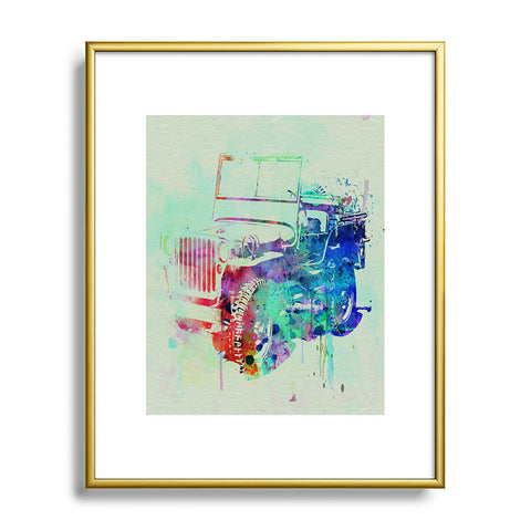 Naxart Jeep Willis Metal Framed Art Print