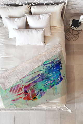 Naxart Jeep Willis Fleece Throw Blanket