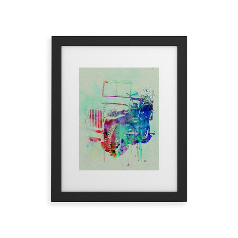 Naxart Jeep Willis Framed Art Print