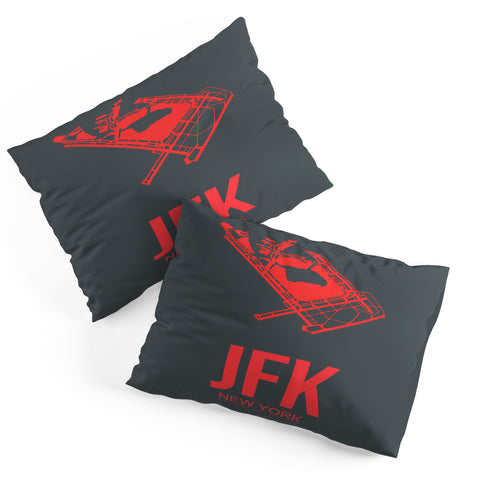Naxart JFK New York Poster 2 Pillow Shams