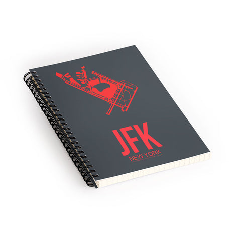 Naxart JFK New York Poster 2 Spiral Notebook