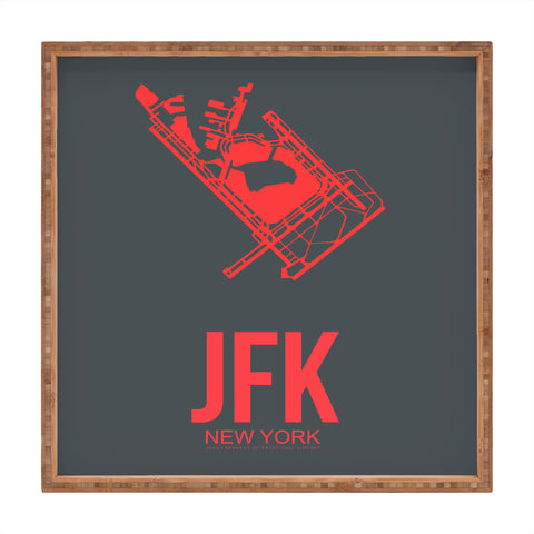 Naxart JFK New York Poster 2 Square Tray