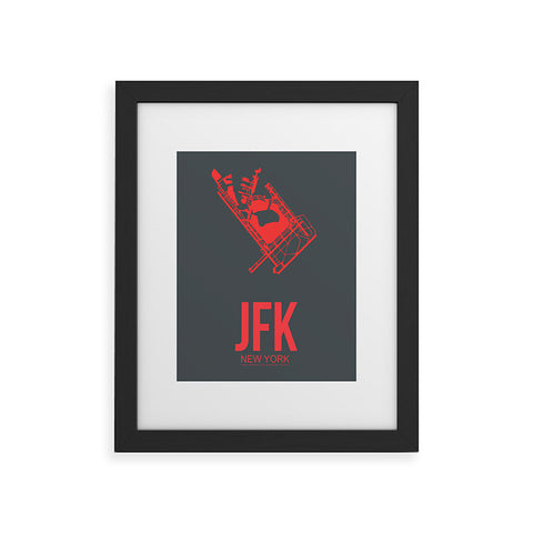 Naxart JFK New York Poster 2 Framed Art Print