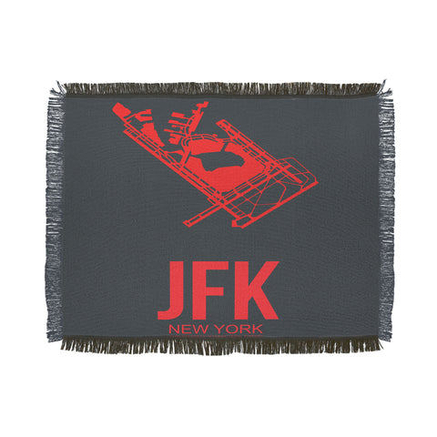 Naxart JFK New York Poster 2 Throw Blanket