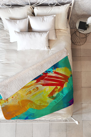 Naxart Lancia Stratos Watercolor 1 Fleece Throw Blanket