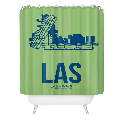 Naxart LAS Las Vegas Poster Shower Curtain