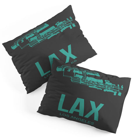 Naxart LAX Los Angeles Poster 2 Pillow Shams