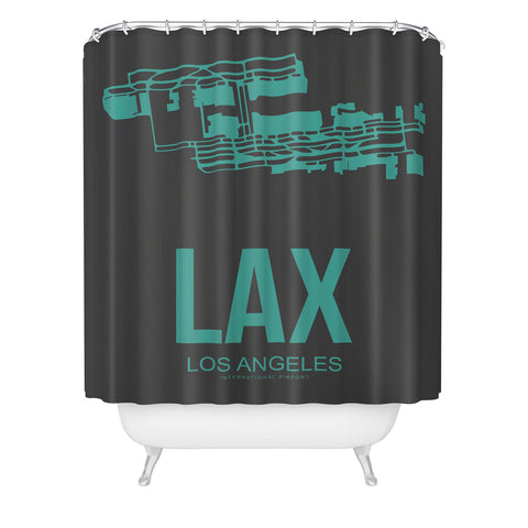Naxart LAX Los Angeles Poster 2 Shower Curtain