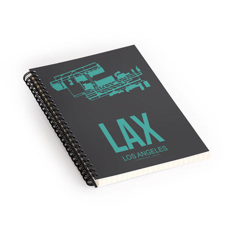 Naxart LAX Los Angeles Poster 2 Spiral Notebook