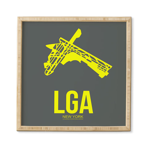 Naxart LGA New York Poster Framed Wall Art