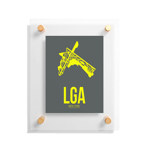 Naxart LGA New York Poster Floating Acrylic Print