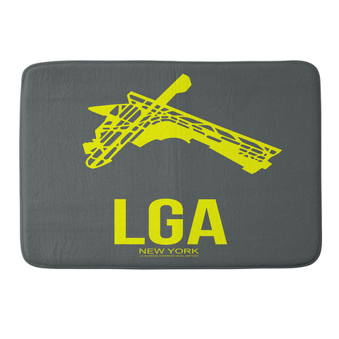 Naxart LGA New York Poster Memory Foam Bath Mat