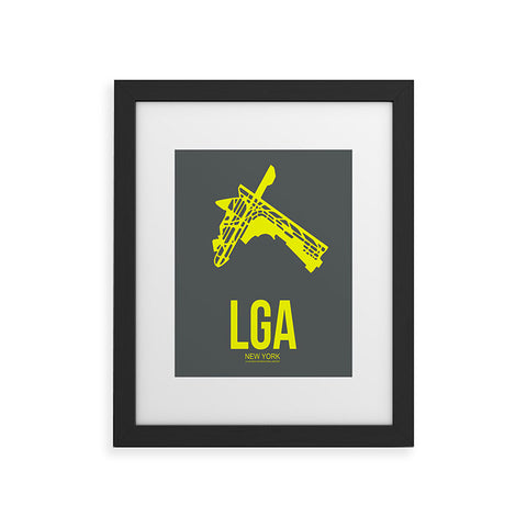 Naxart LGA New York Poster Framed Art Print