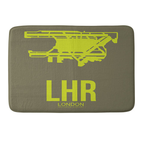 Naxart LHR London Poster 3 Memory Foam Bath Mat