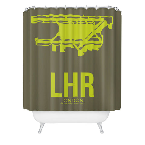 Naxart LHR London Poster 3 Shower Curtain